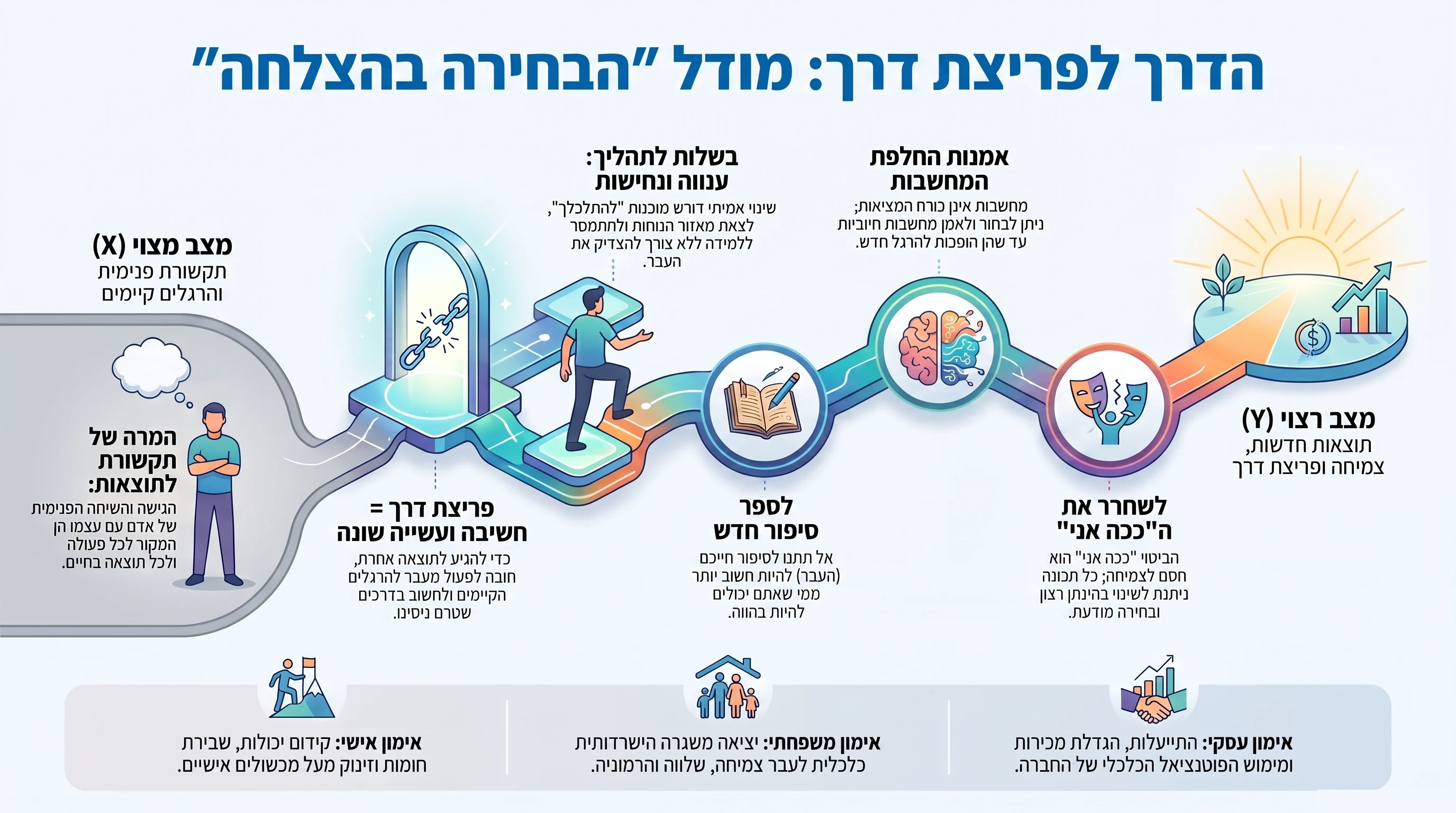 אינפוגרפיקה: הדרך לפריצת דרך, מודל הבחירה בהצלחה